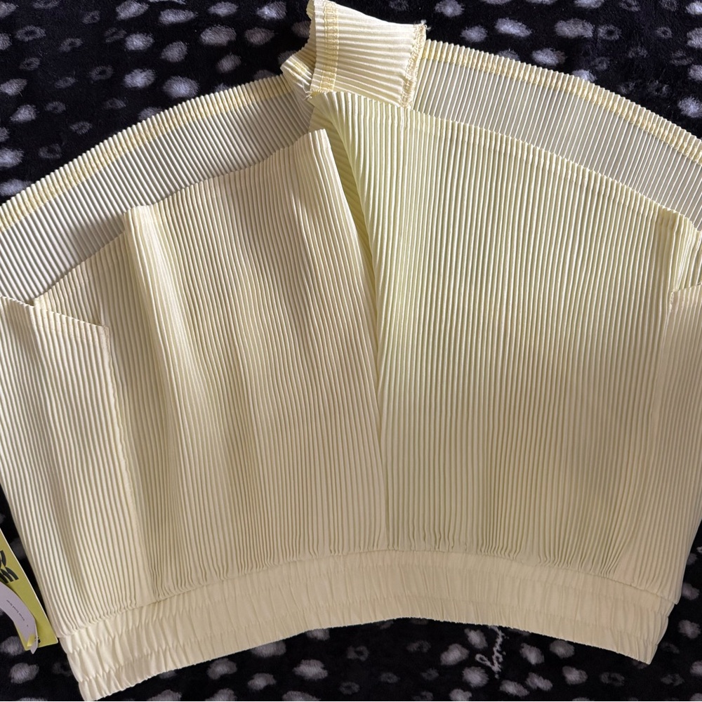 Pleated Cream Women's Top